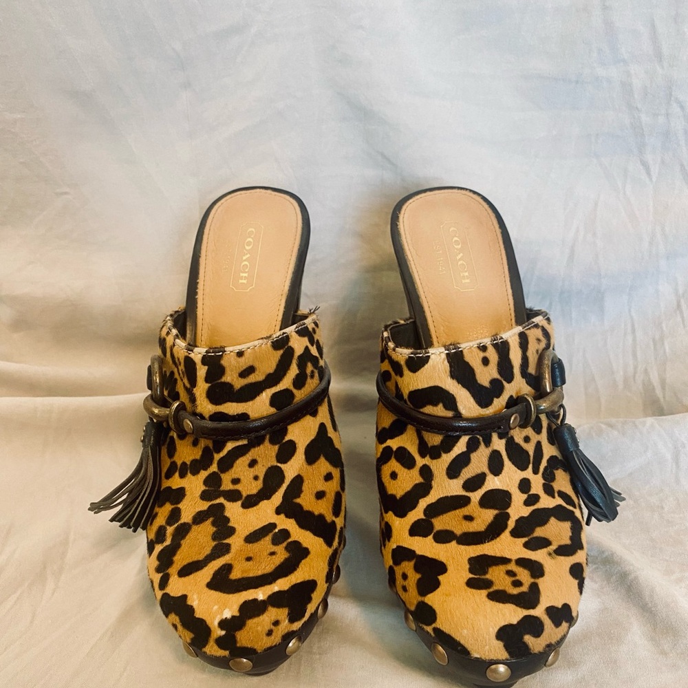 Coach Leopard Print Women's Clogs